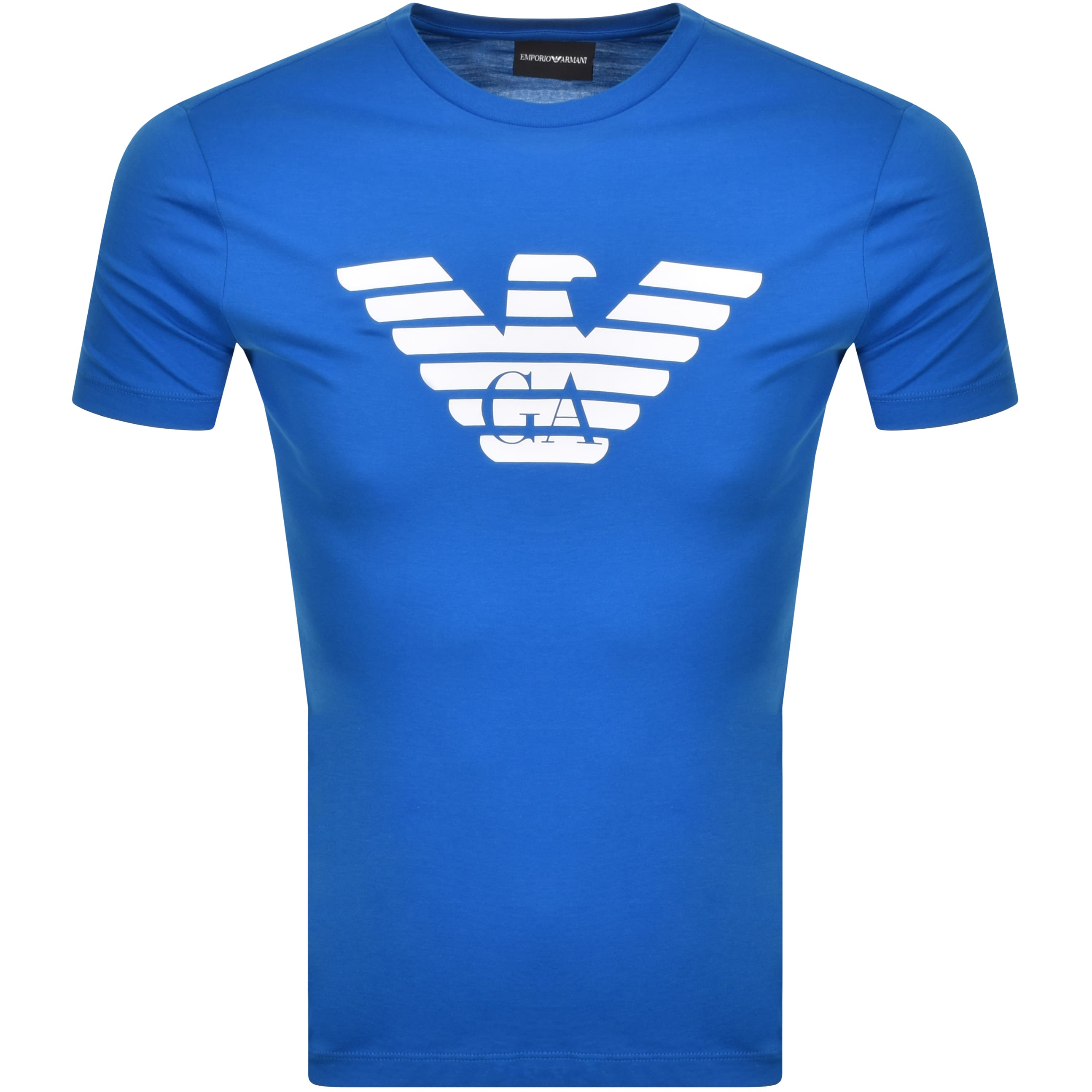 Alternative Image for ProductEmporio Armani Crew Neck Logo T Shirt Blue1